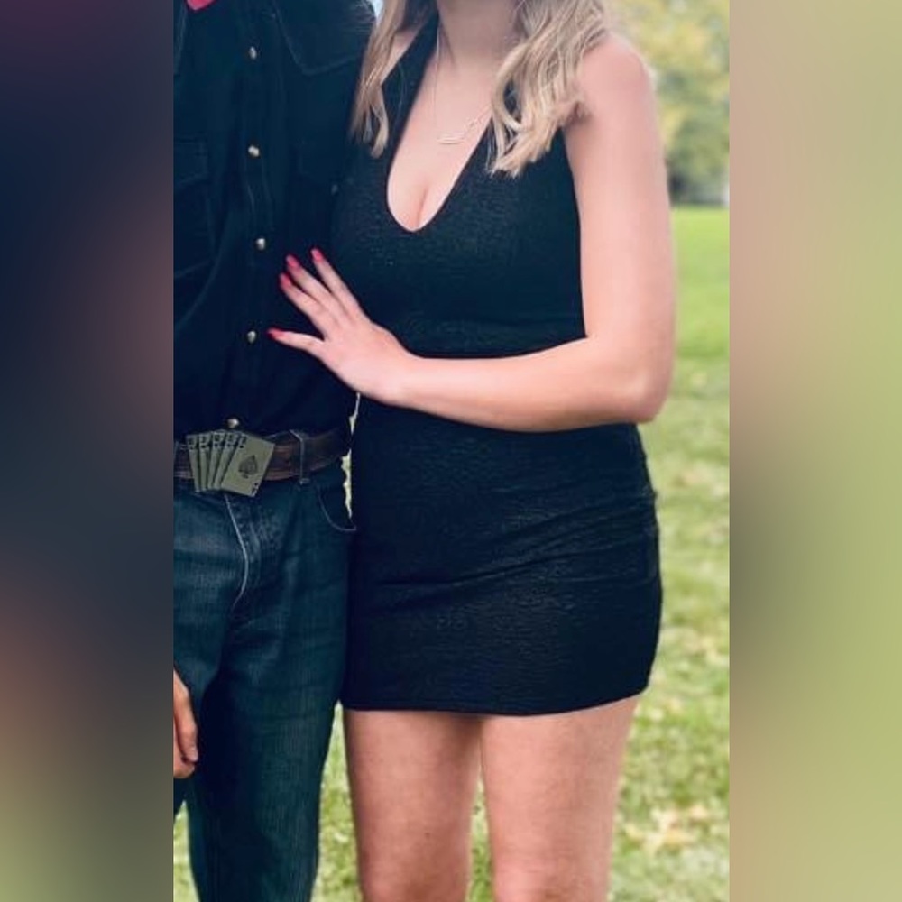 Lovely day black hoco dress